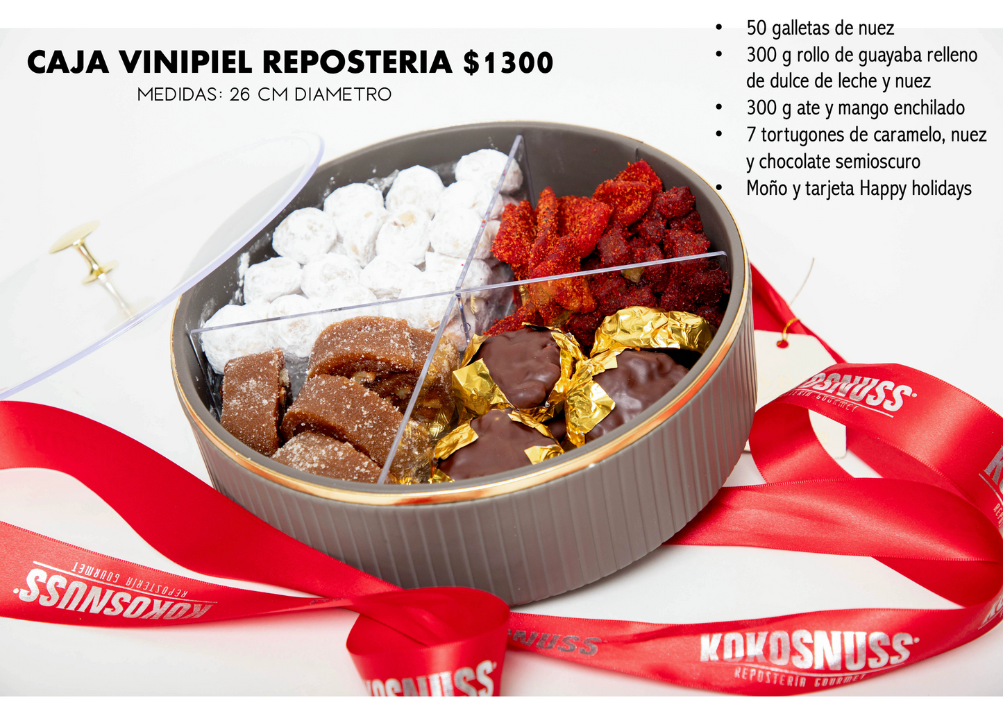 Rueda de vinipiel con Repostería (4 divisiones) : Regalos Gourmet 2025