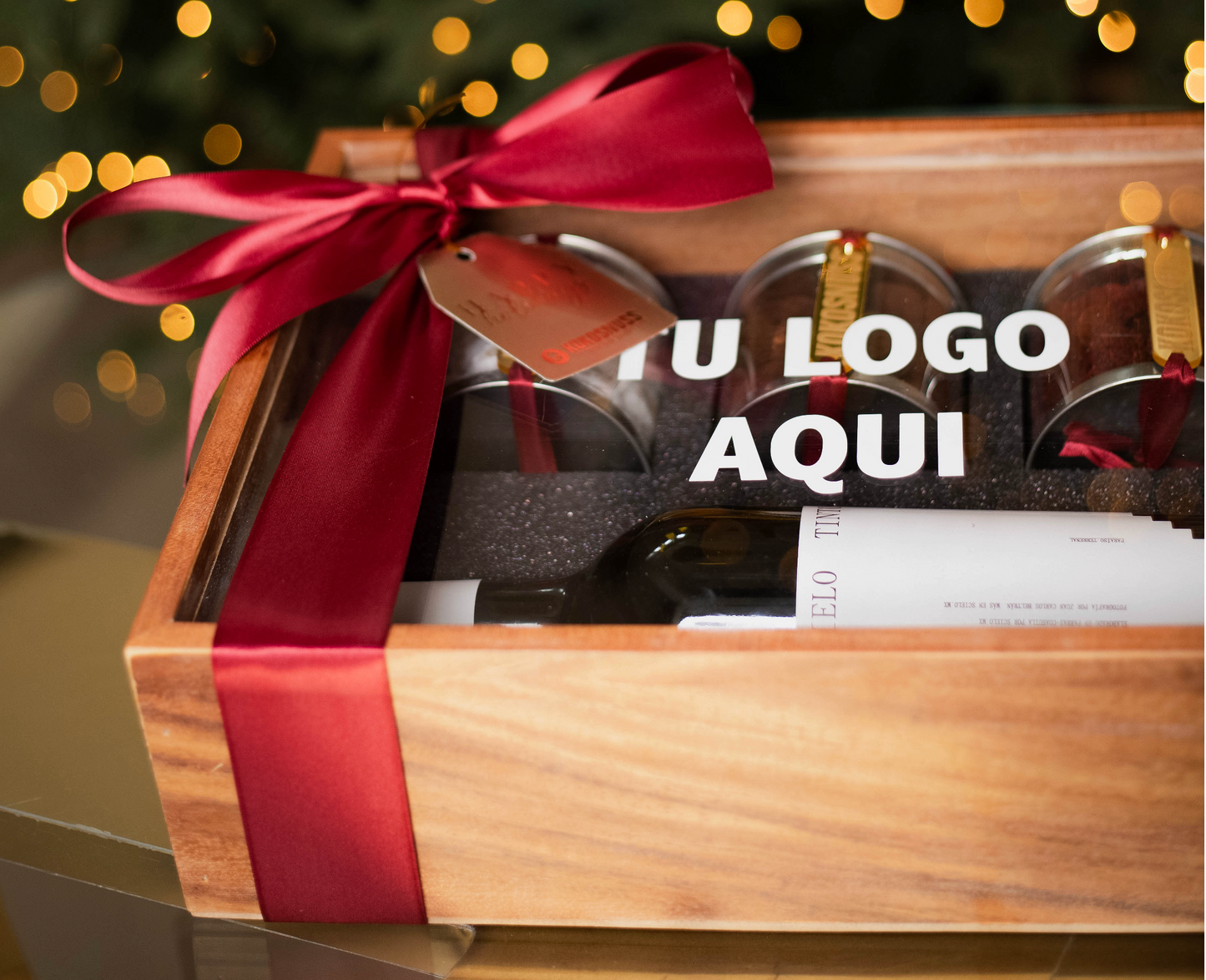 Caja Parota Acrílico Mediana - Regalos Corporativos